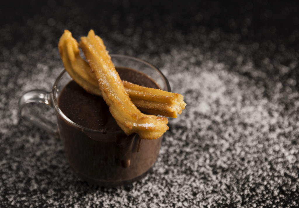 Churro Bites with Dulce de Leche