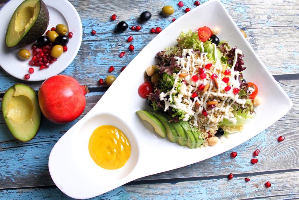 Pomegranate, Avocado, and Chickpea Salad